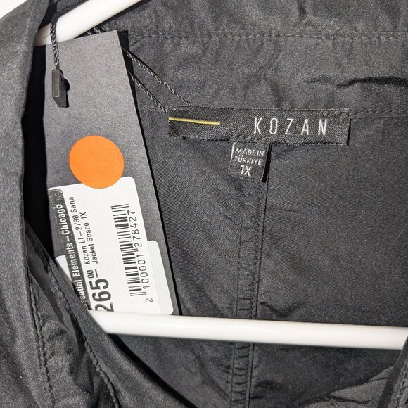 Kozan Kimono Style Oversized Black Evening Jacket 1X NWT - Picture 2 of 4